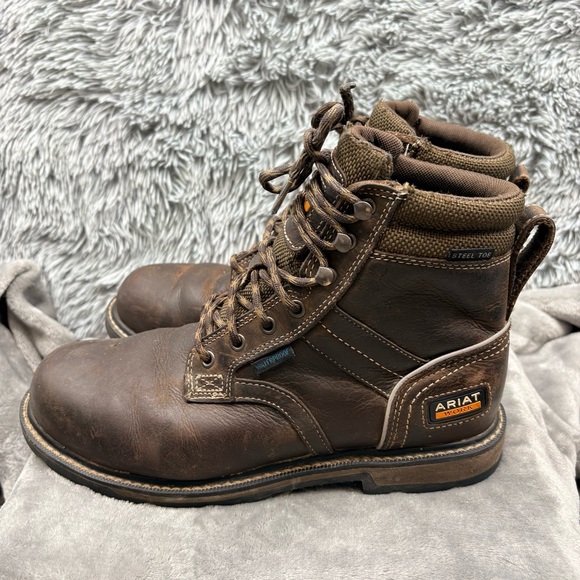 Ariat Boots Mens 9.5 10026147 Groundbreaker II H2o Steel Toe Dark Brown Work main image 12